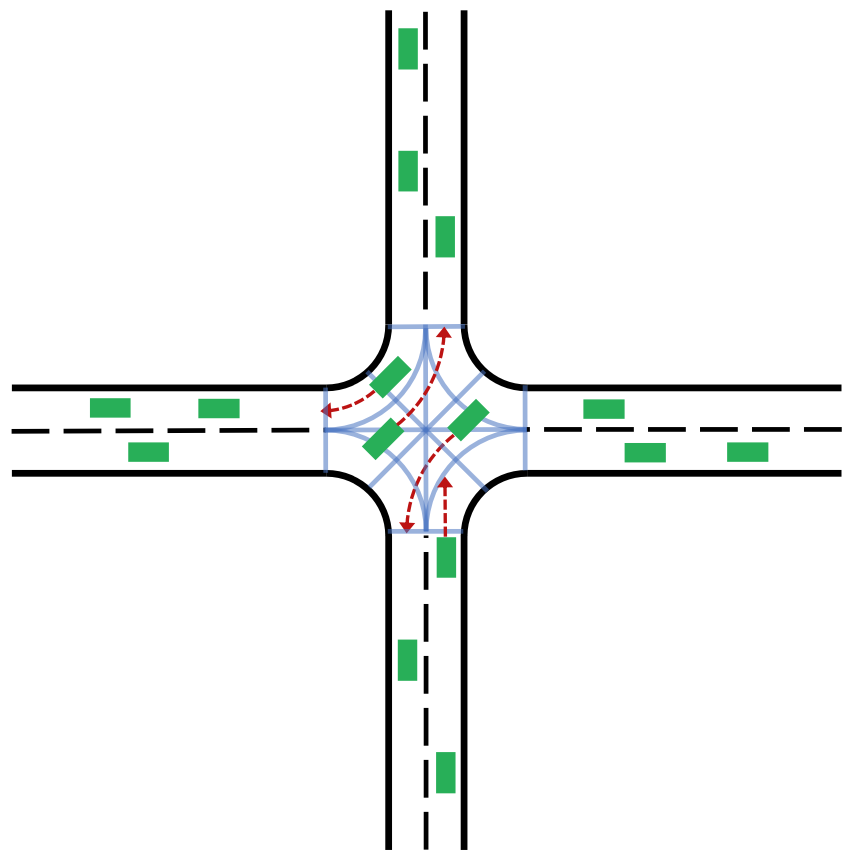 Multi-Agent Path Finding for Cooperative Autonomous Driving